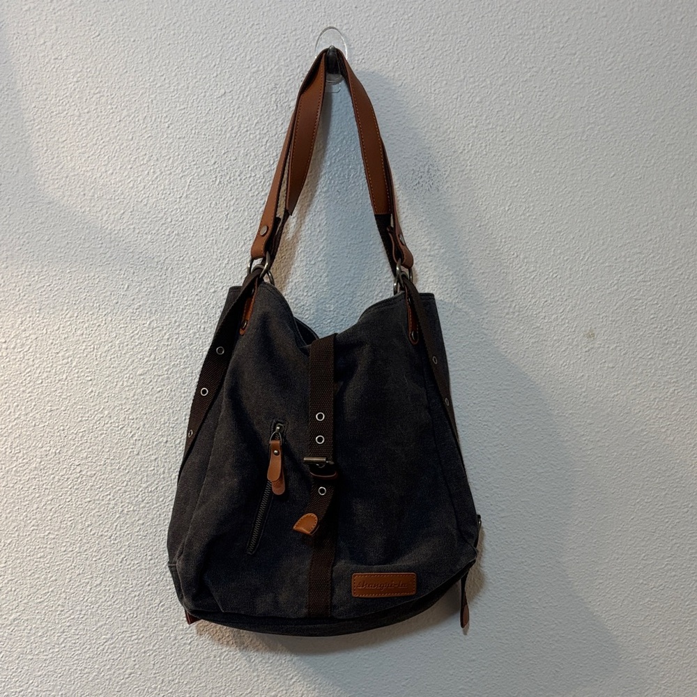 Shangri-la Stylish Black and Brown Shoulder Bag